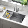 32&rdquo; Granite Composite Workstation Kitchen Sink Undermount Single Bowl with WorkFlow&trade; Ledge and Accessories in Dark Grey
